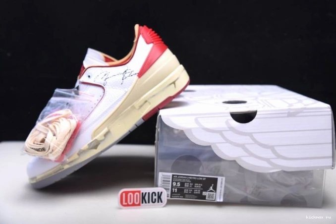 Rep Jordan White SP 2 Low Red DJ4375-106 Off-White Retro 0722